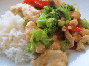 Hoisin Chicken and Vegetables Chinese cooking, recipe box