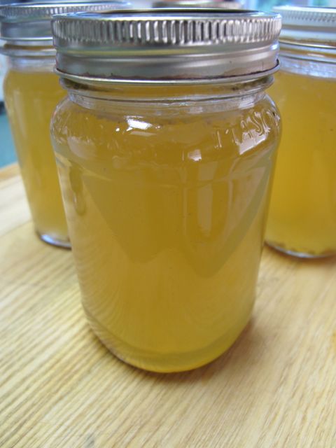 Chicken broth for the pantry.