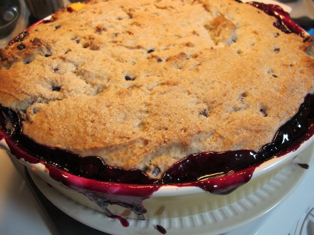 Peach Blueberry Cobbler