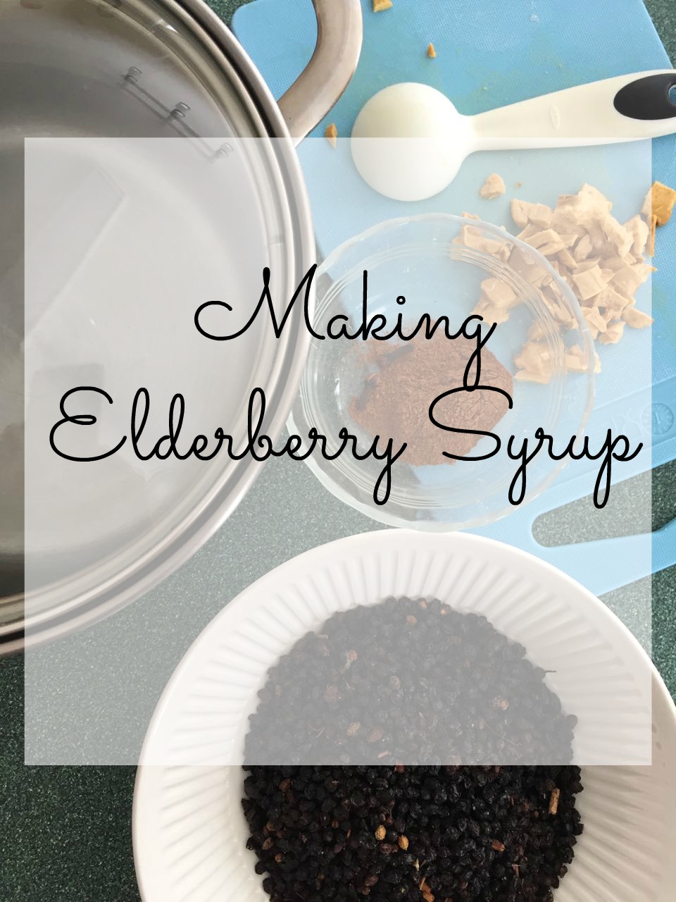 Making elderberry syrup