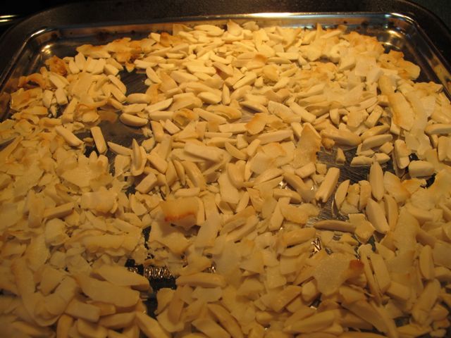 Toasted almonds and coconut