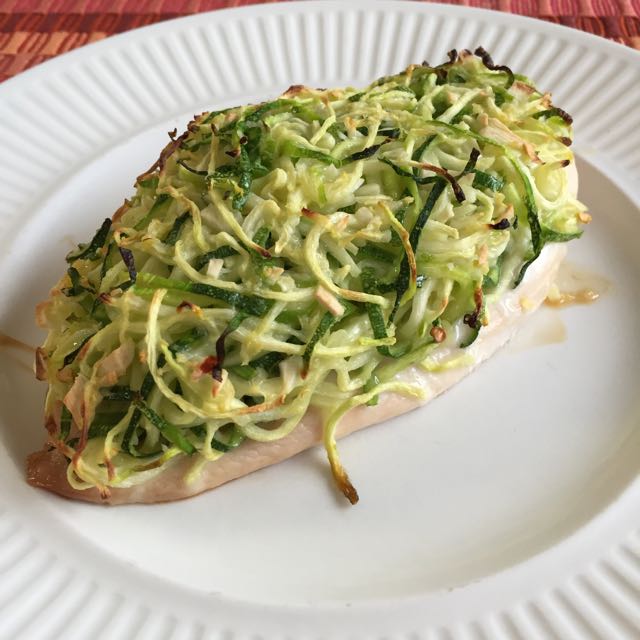 Zucchini Parmesan Crusted Chicke