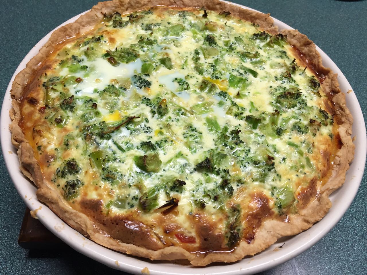 Broccoli Leek Quiche