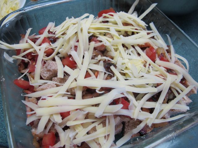 Half the layers in place.