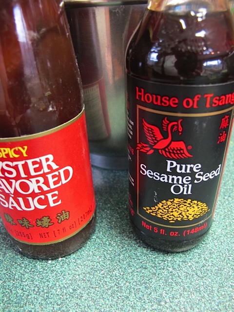 oyster sauce, sesame oil