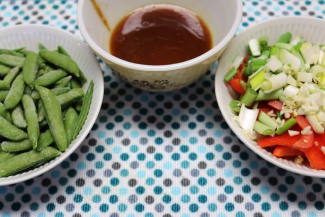 Simple ingredients for dinner.