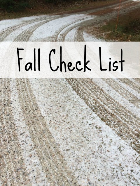 Fall Check List