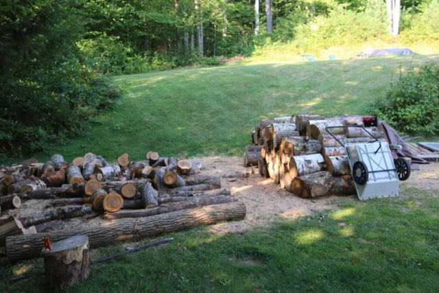 Progress on the wood pile!