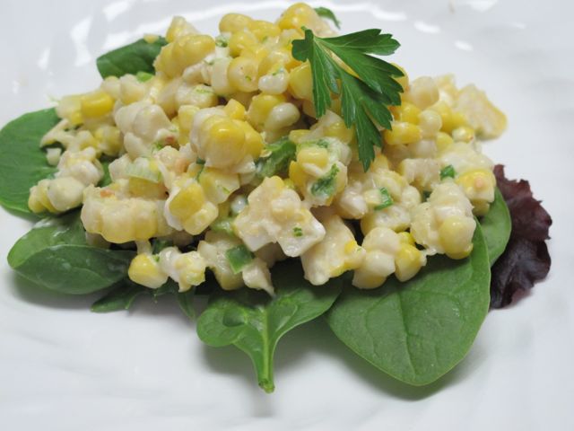 Grilled Corn Salad with Goat Cheese.