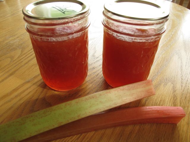 Rhubarb Jam, first harvest