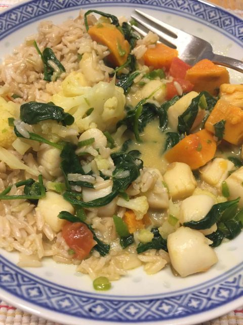 Vegetable and Scallop Curry