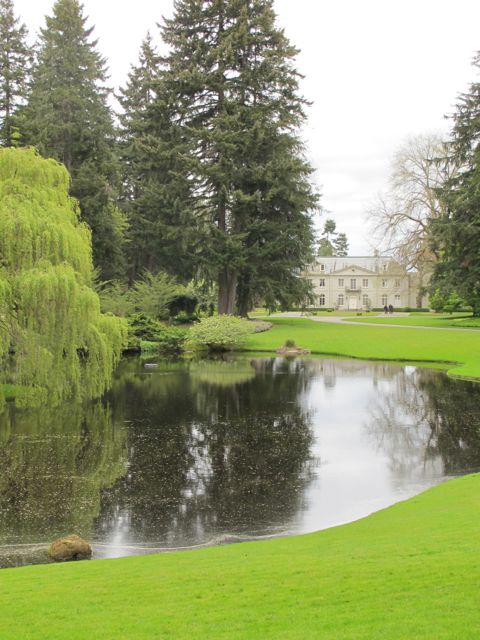 Mid Pond and original mansion.
