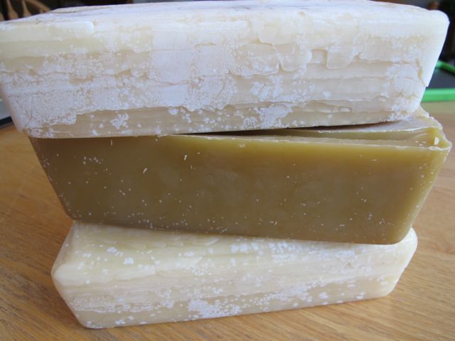 Beeswax from our bees.