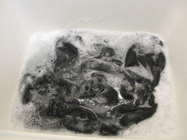 Soak sweater for 10 minutes.