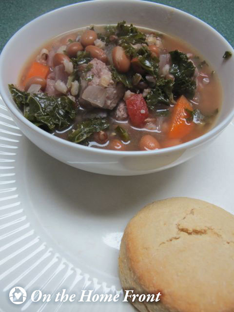 On The Home Front Barley Soup prudent pantry, prudent soup