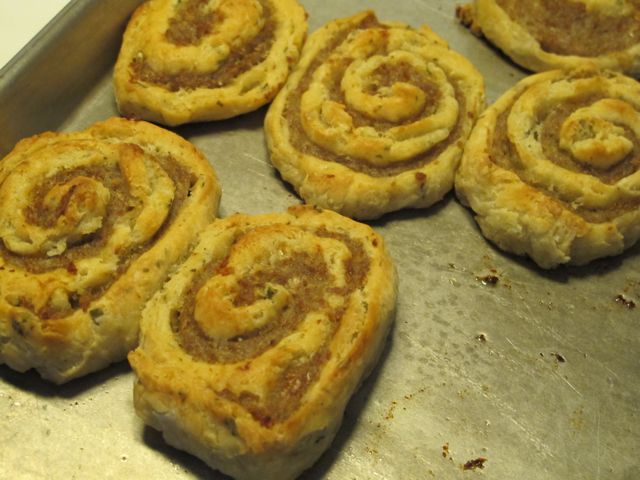 Pinwheels are golden brown