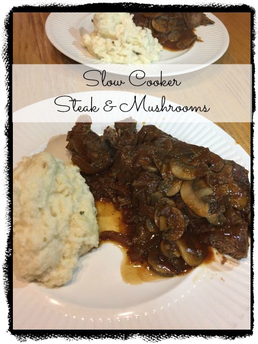 Slow Cooker Steak and Mushrooms