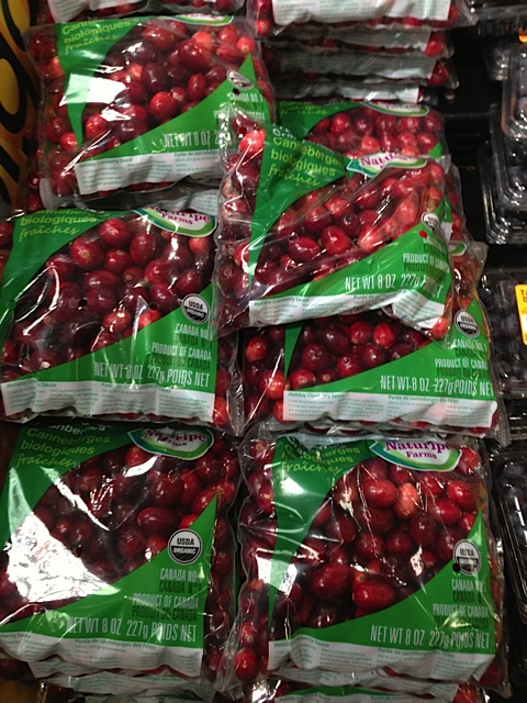 Fresh cranberries. prudent living