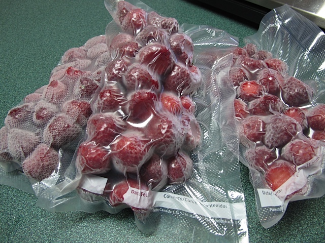 Ready for the freezer! berries, preserving