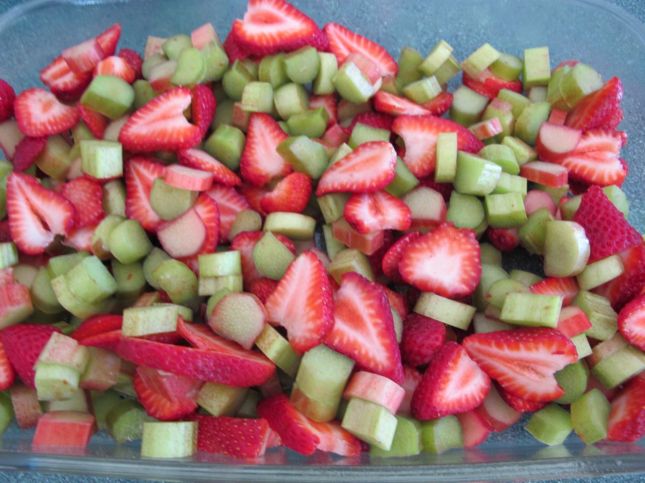 Rhubarb and Strawberries