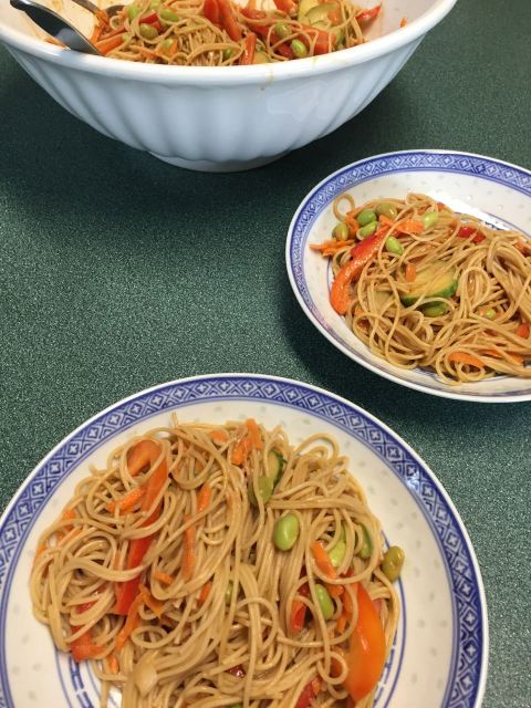 Edamame Peanut Noodle Salad