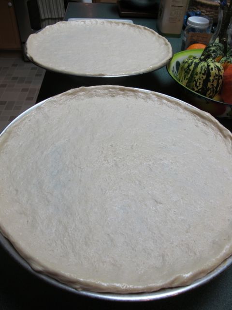 pizza, dough