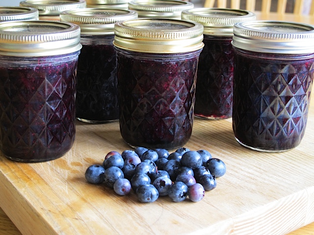 jam, blueberries