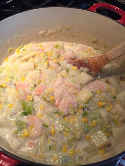 Shrimp and corn chowder