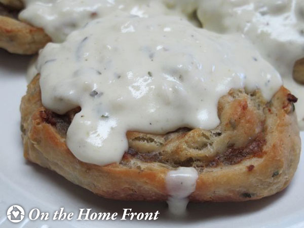 Sausage Pinwheels with Gravy