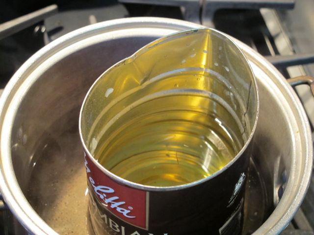 Use caution when melting the wax!