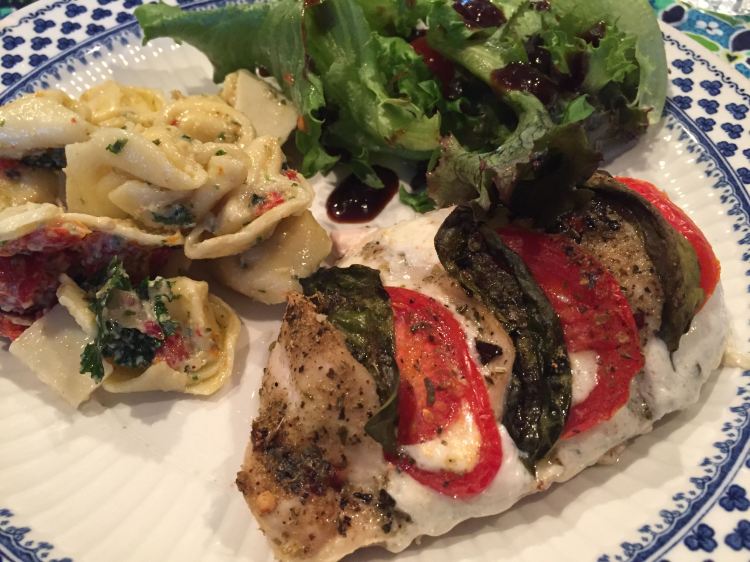 chicken stuffed with fresh basil