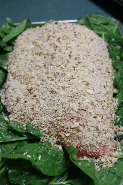 Salmon ready for the oven