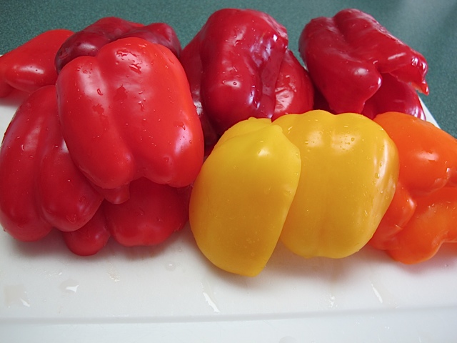 Halved Peppers peppers, produce