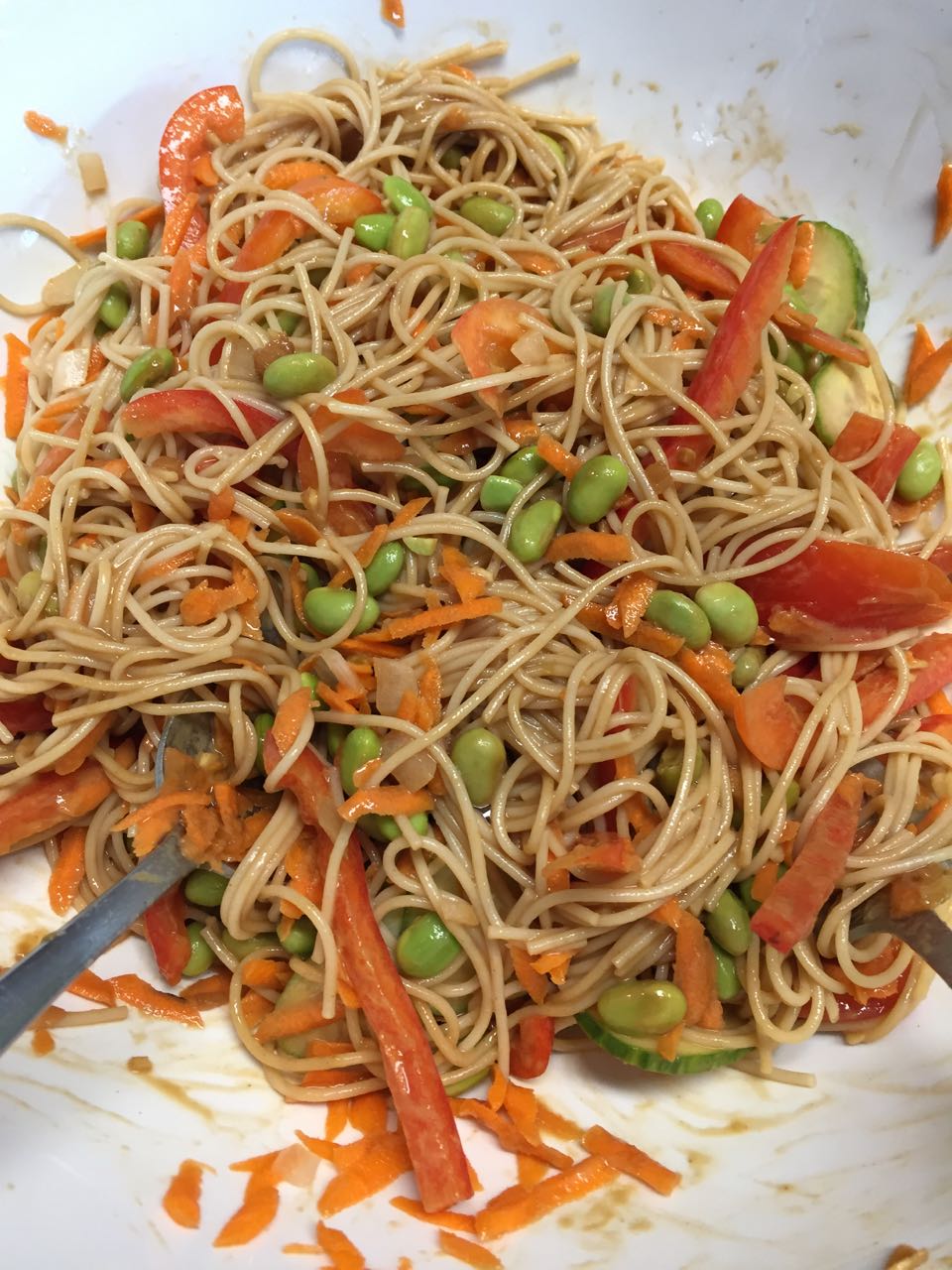 Edamame Peanut Noodle Salad