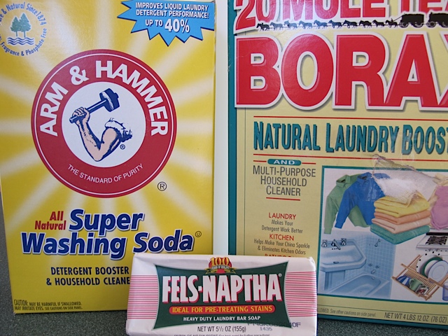 Homemade laundry detergent ingredients. homemade cleaners, prudent living