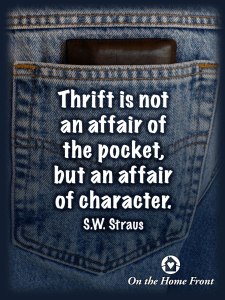 Being Thrifty