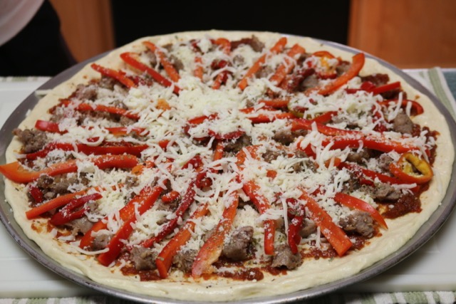 Sausage and Pepper Pizza