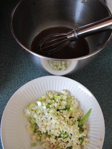 Seasoning sauce, ginger, garlic and scallions. Chinese cooking, prudent pantry