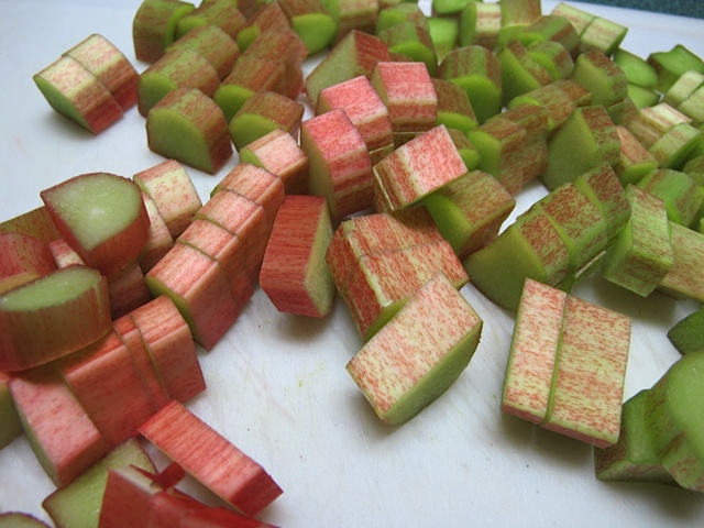 first harvest, rhubarb, victoria sauce
