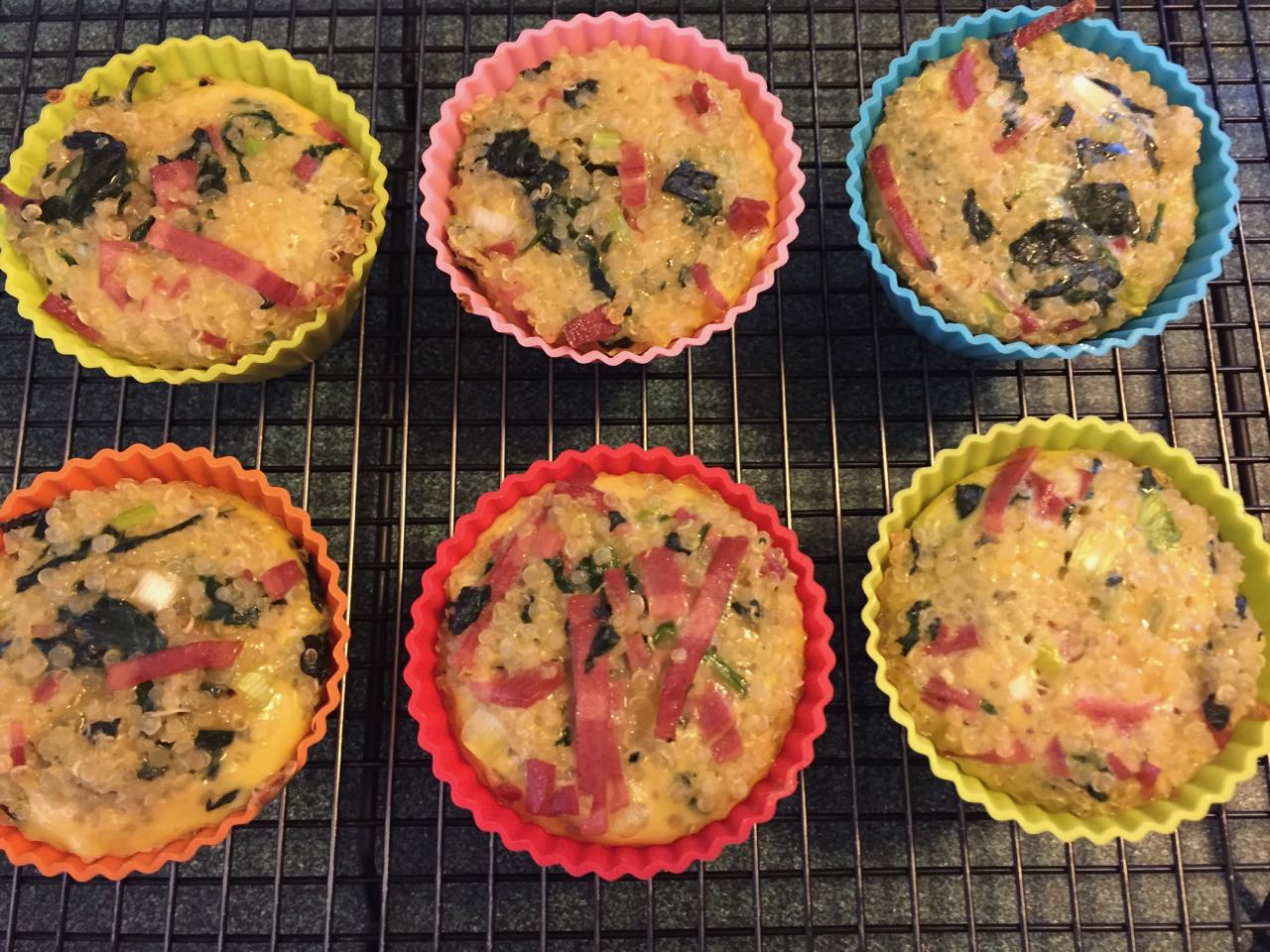 Spinach and Bacon Quinoa Muffins