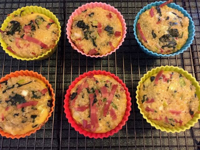 Spinach and Bacon Quinoa Muffins