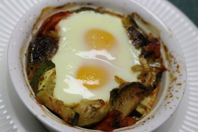 Baked Eggs with roasted Vegetables