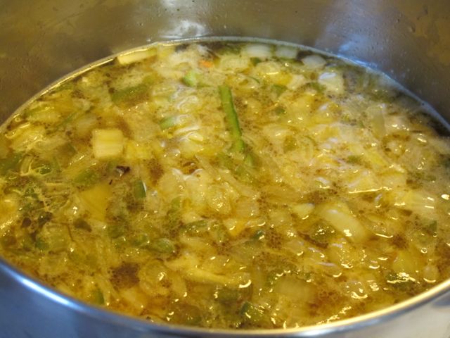 Continue cooking until the vegetables are tender.