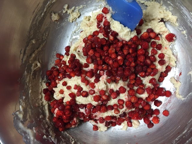 fold in the strawberries