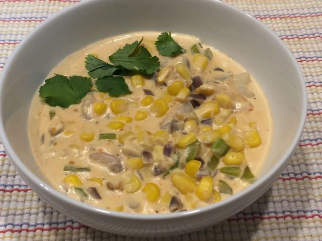 Smoky corn & Shrimp Chowder