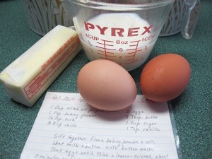 milk sponge cake, homemade