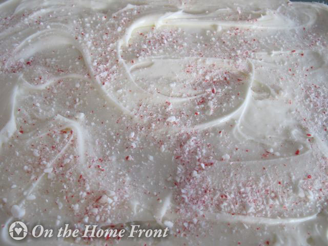 On The Home Front Candy Cane Brownies recipe box, prudent living