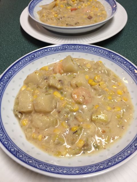 Shrimp and corn chowder