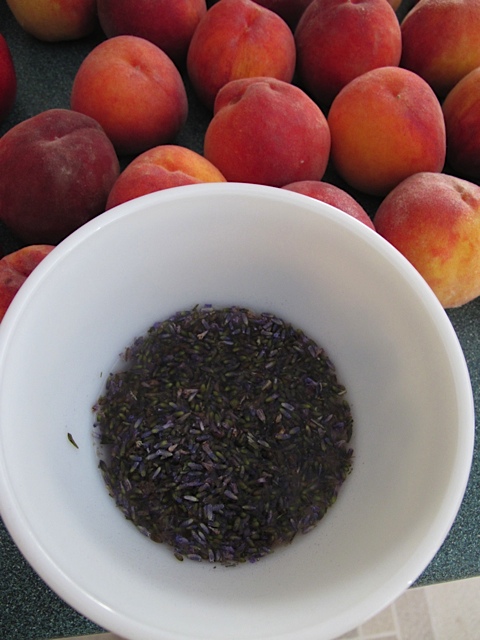 lavender, peaches, jam