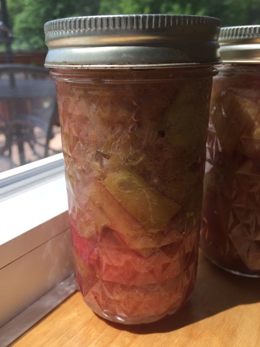 oven roasted rhubarb compote